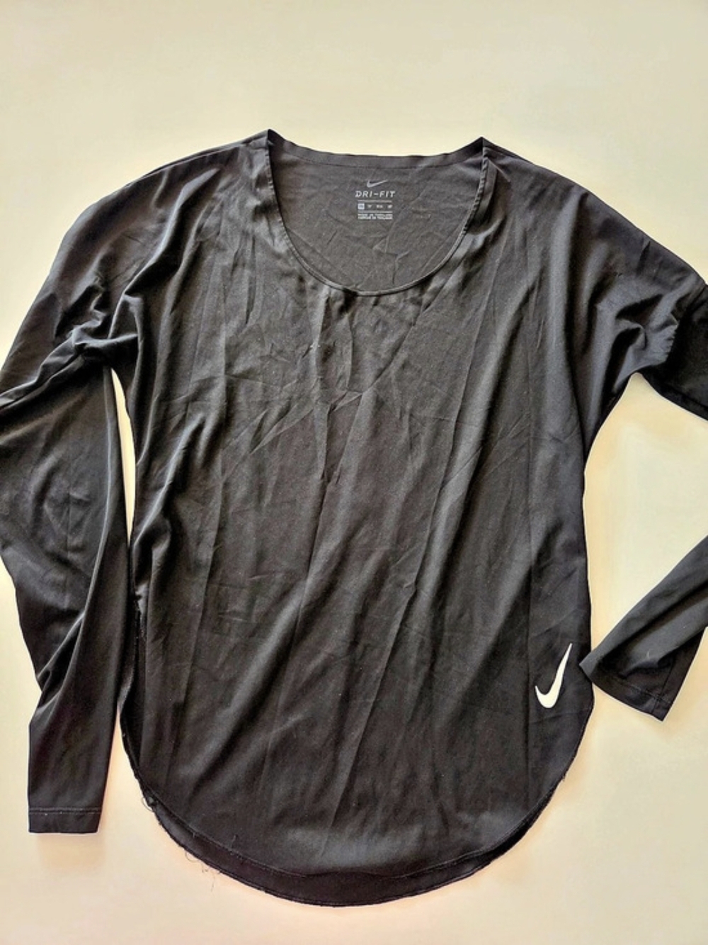 Nike Dri-FIT Long Sleeve Top Black XS